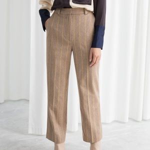 & OTHER STORIES Wool Blend Striped Trousers